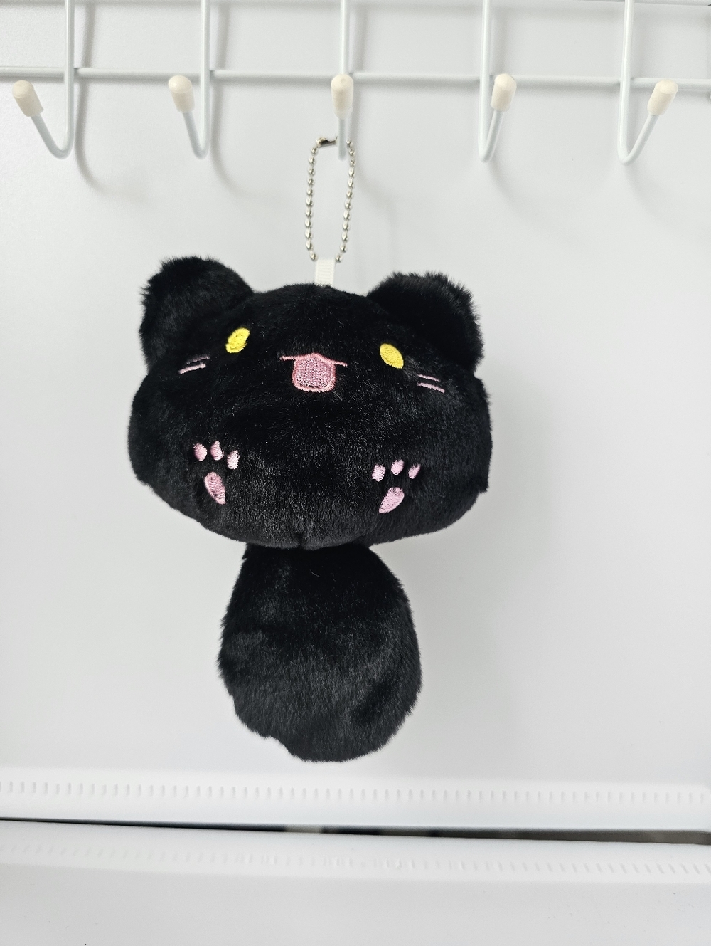 Plush Black Cat Keychain
